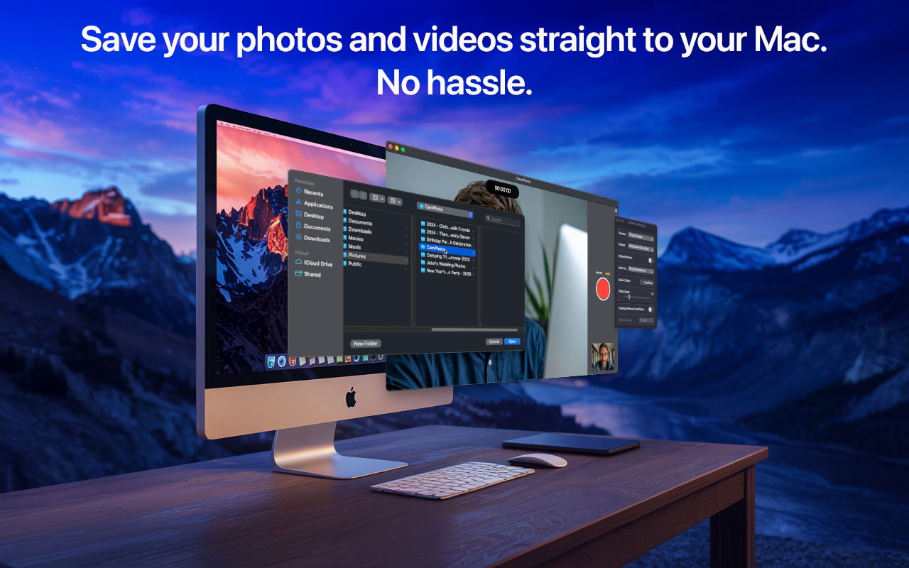 Save your photos and videos straight to your Mac